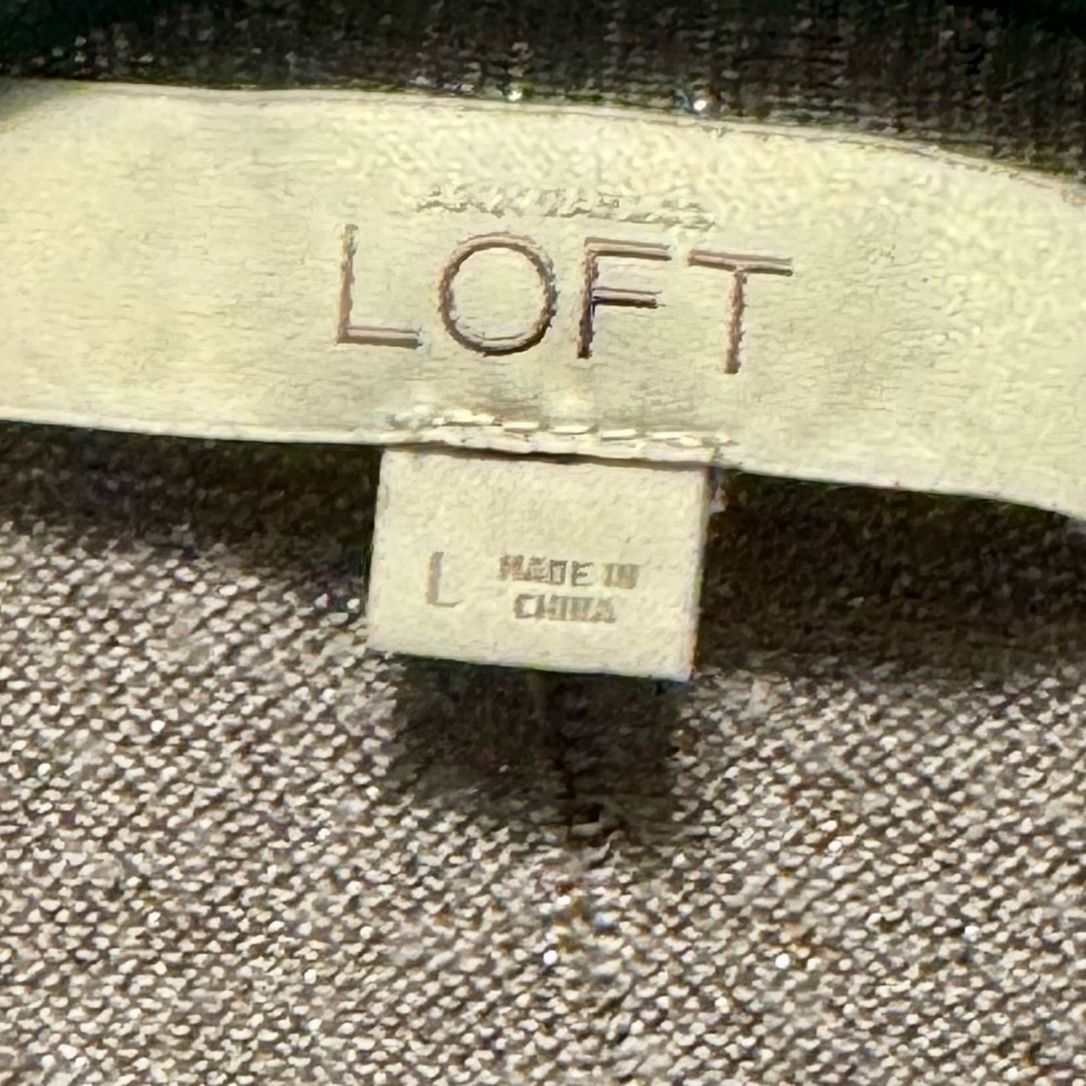 LOFT Gray Cardigan Sweater with Relaxed Fit - Picture 3 of 4